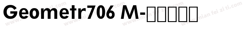 Geometr706 M字体转换